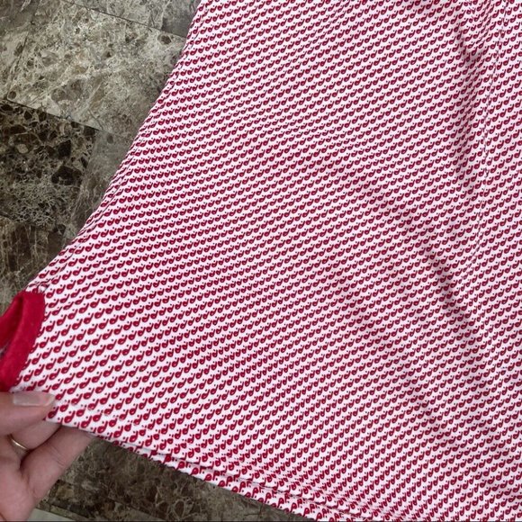 Mexican Artisan Apron Tradicional Pullover Style Red printed w/front pockets - Picture 8 of 8